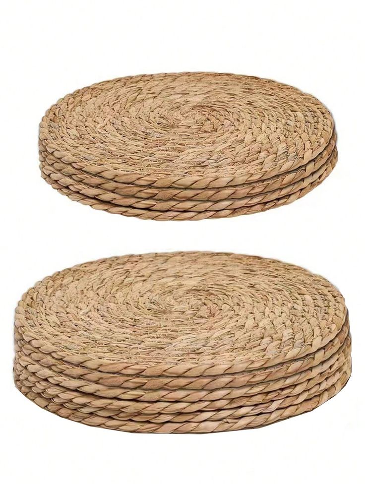Tapis en osier rond tressé