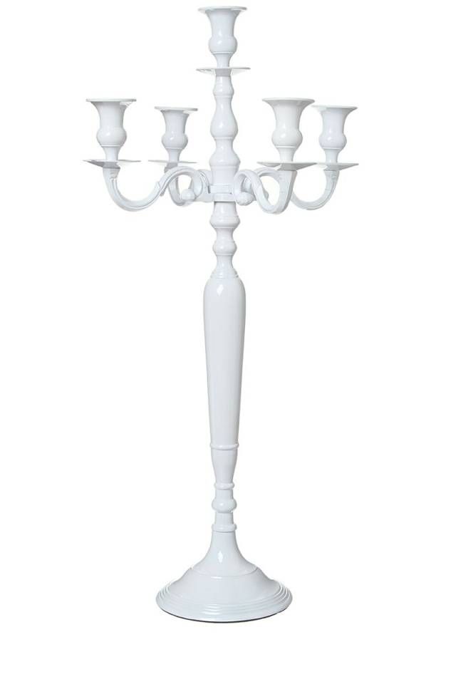 Chandelier blanc à cinq bras
