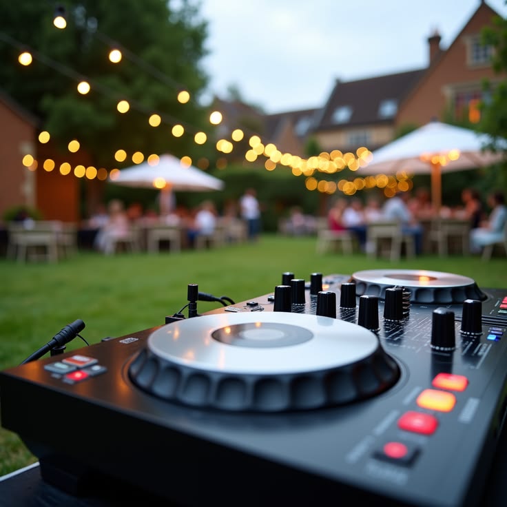 Tables en plein air lumineuses